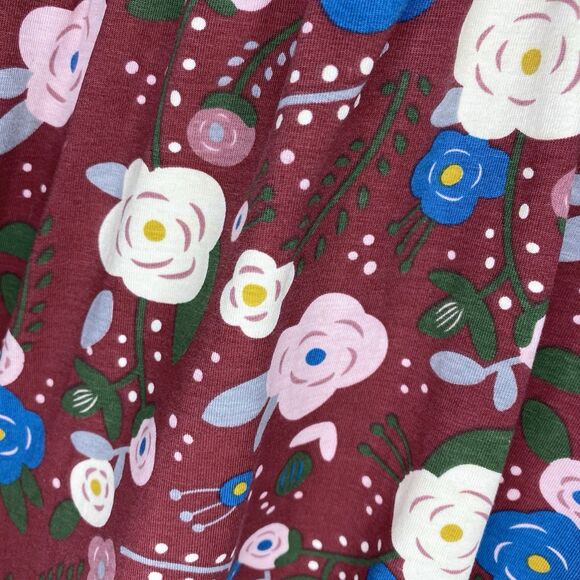 Ruffle Butts Maroon Floral Long Sleeve Bubble Romper Size 2T - Picture 3 of 7